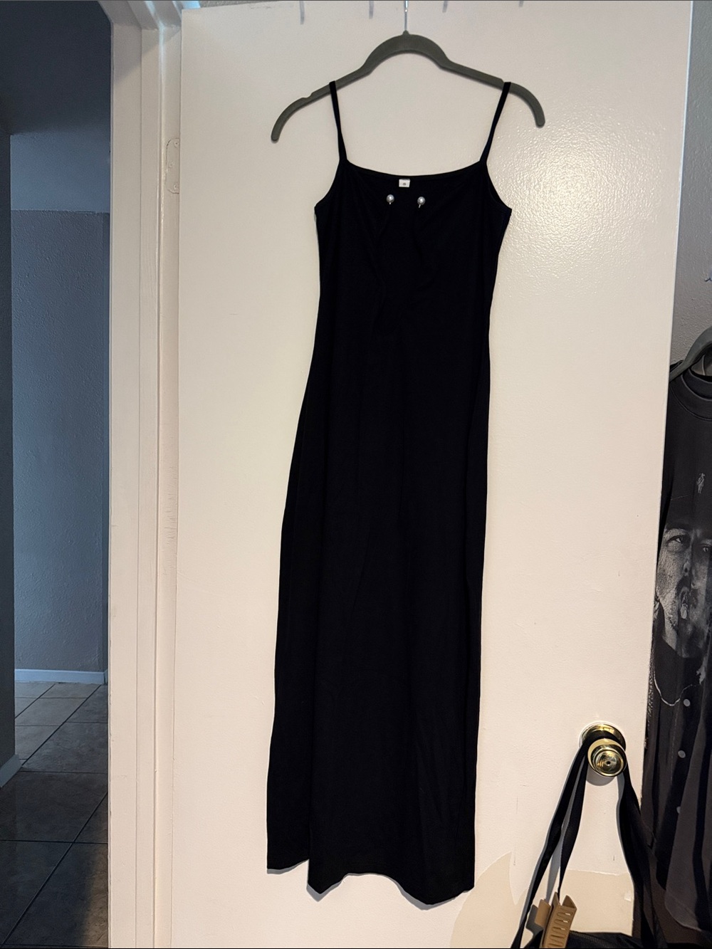 Classic Black Spaghetti Strap Maxi Dress